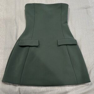 ARITZIA- Babaton Forest Green Strapless Dress